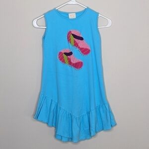 Lemon Loves Lime Flip Flop Sandal Sleeveless Dress 8